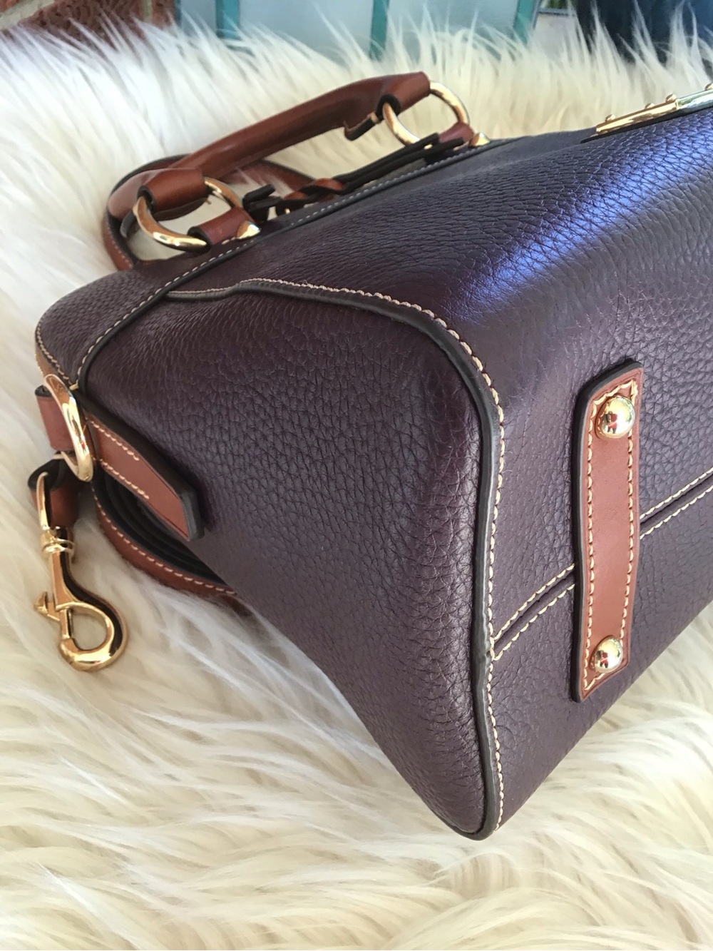 Dooney SET Cameron Satchel & Wallet Plum Wine - Picture 9 of 16